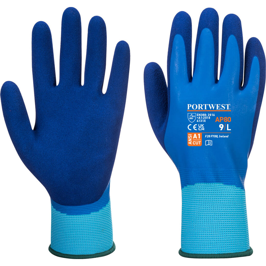 Photo of Portwest Liquid Pro Waterproof Grip Gloves Blue L