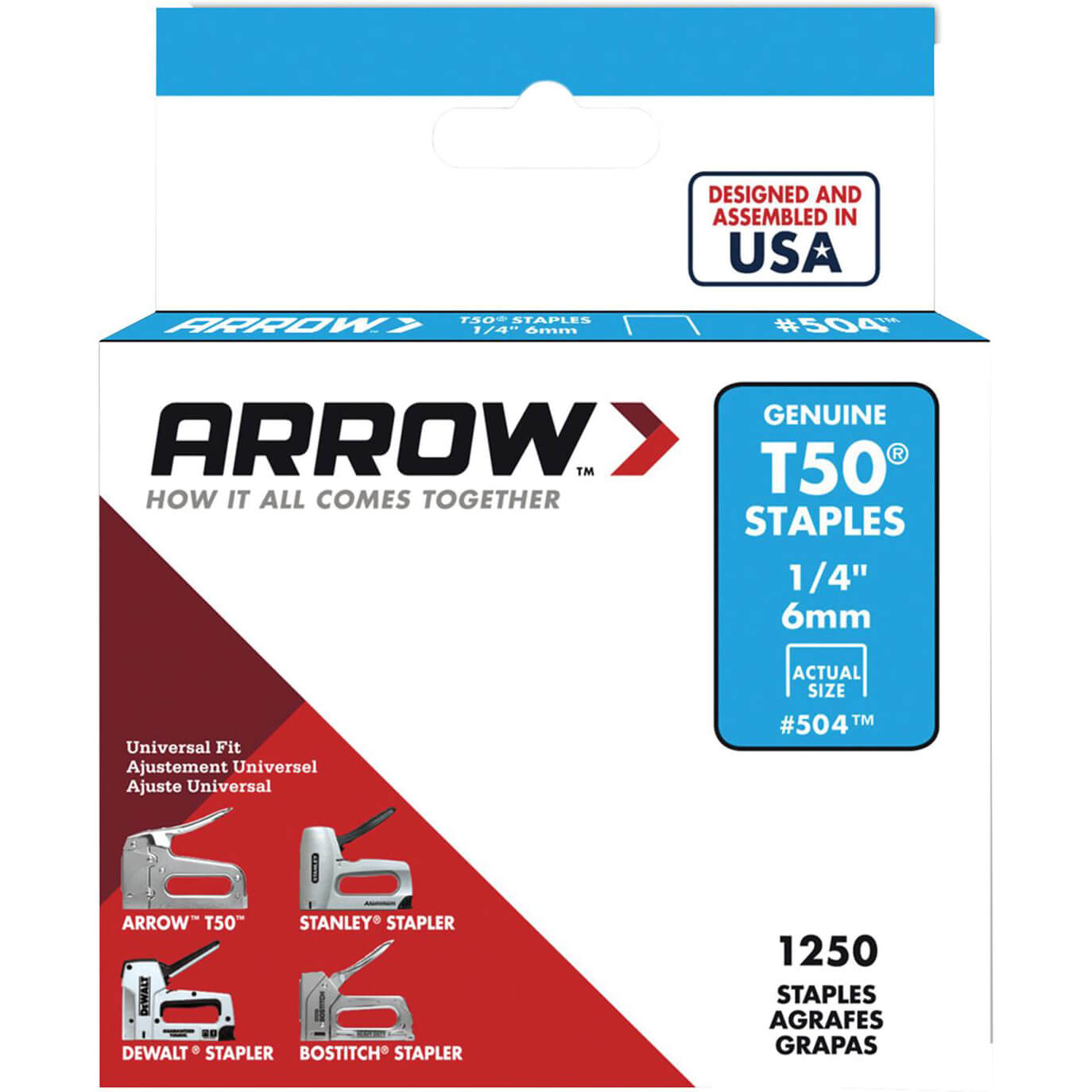 Photo of Arrow T50 Staples 6mm Pack Of 1250