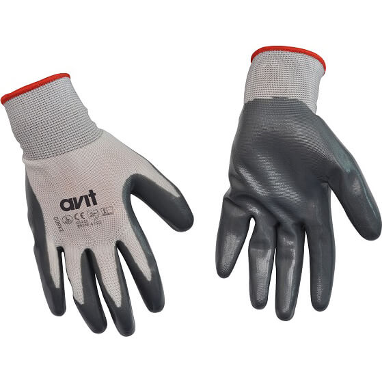 Photo of Avit Nitrile Coated Gloves Grey L Pack Of 1