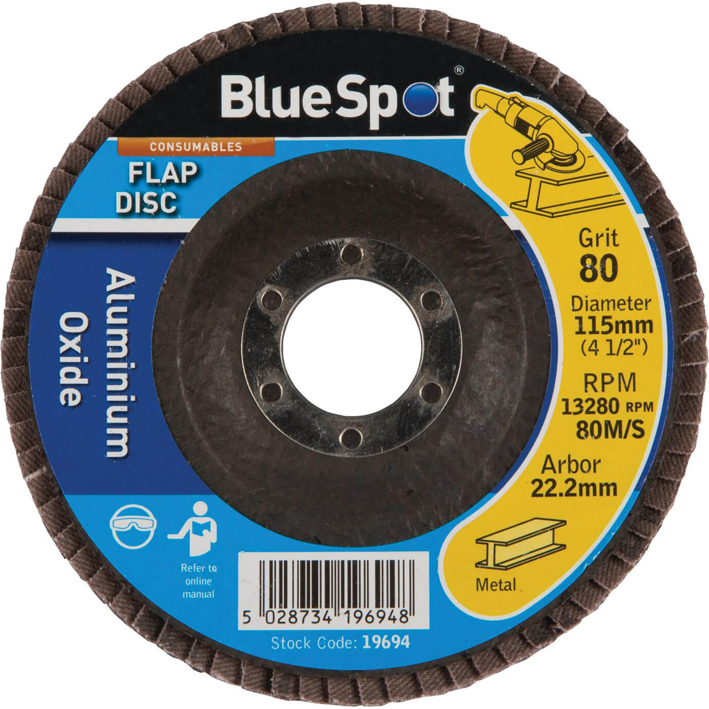 Photo of Bluespot Flap Disc 115mm 115mm 80g