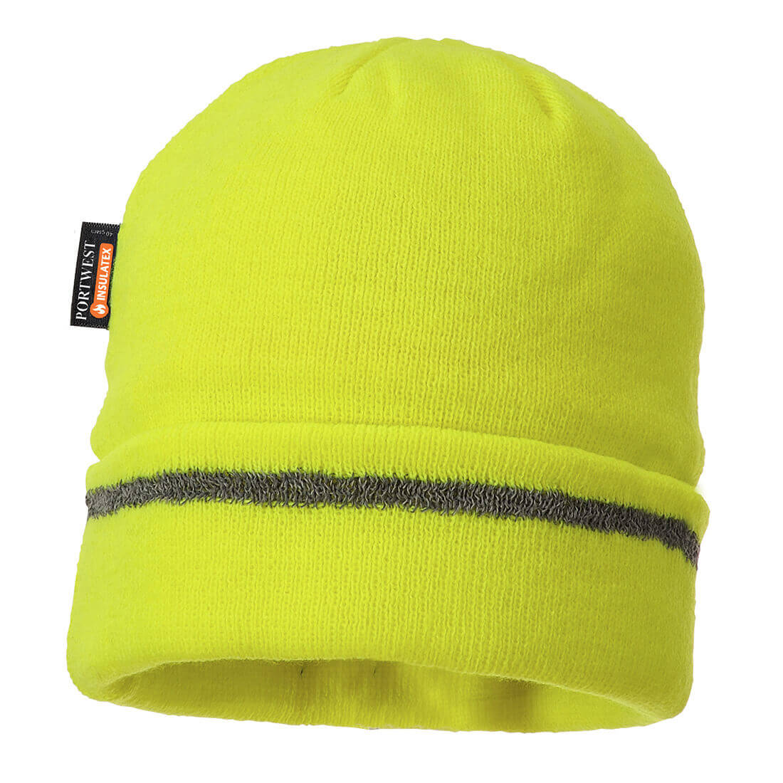 Photo of Portwest Reflective Trim Knit Hat Yellow One Size