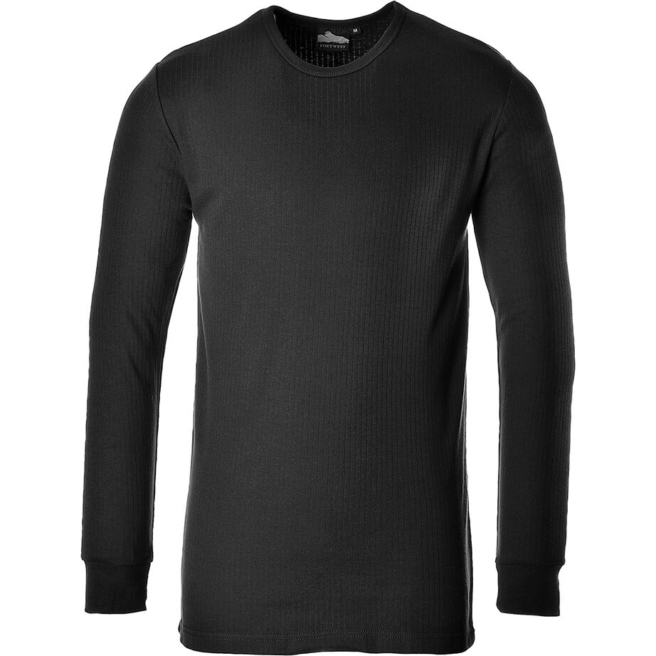 Photo of Portwest Thermal Long Sleeve T Shirt Black S