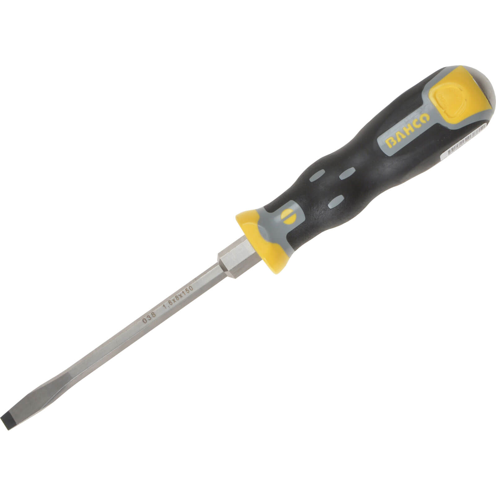 Photo of Bahco Tekno+ Strike Through Shank Flared Slotted Screwdriver 6.5mm 125mm