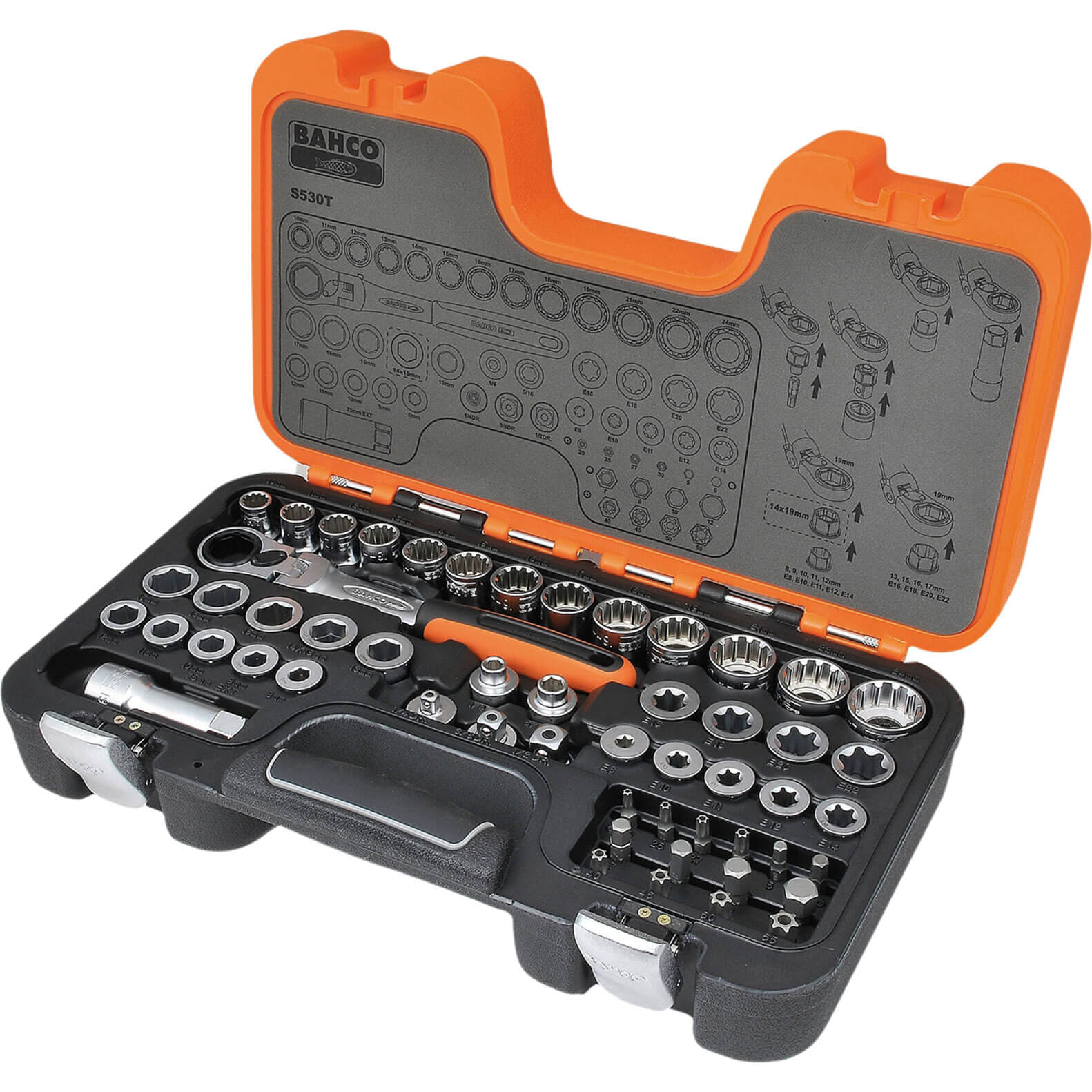 Photo of Bahco 53 Piece Combination Drive Pass Through Socket And Bit Set Metric Combination