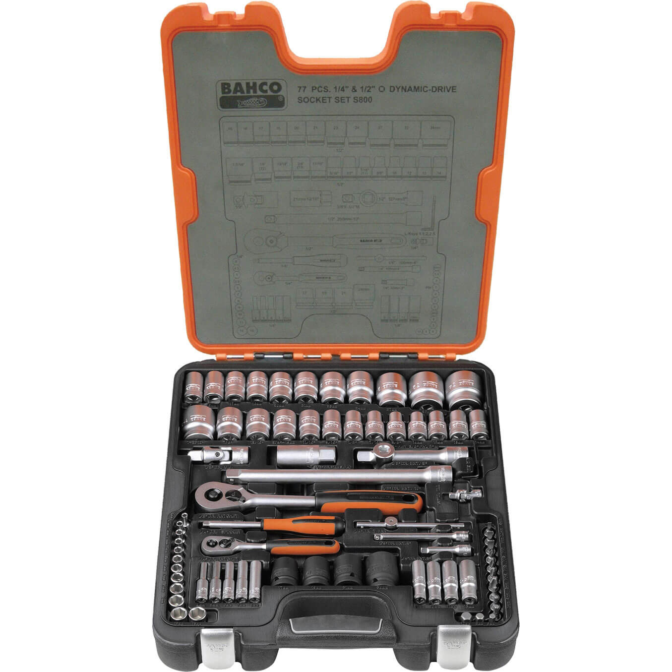Photo of Bahco 77 Piece Combination Drive Hex Socket And Screwdriver Bit Set Metric And Imperial Combination