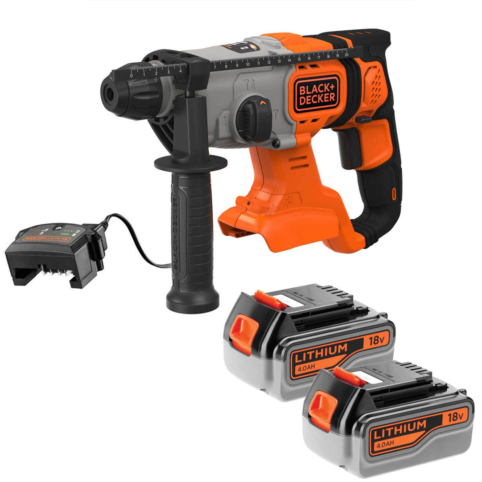 Photo of Black And Decker Bcd900 18v Cordless Sds Plus Hammer Drill 2 X 4ah Li-ion Charger No Case
