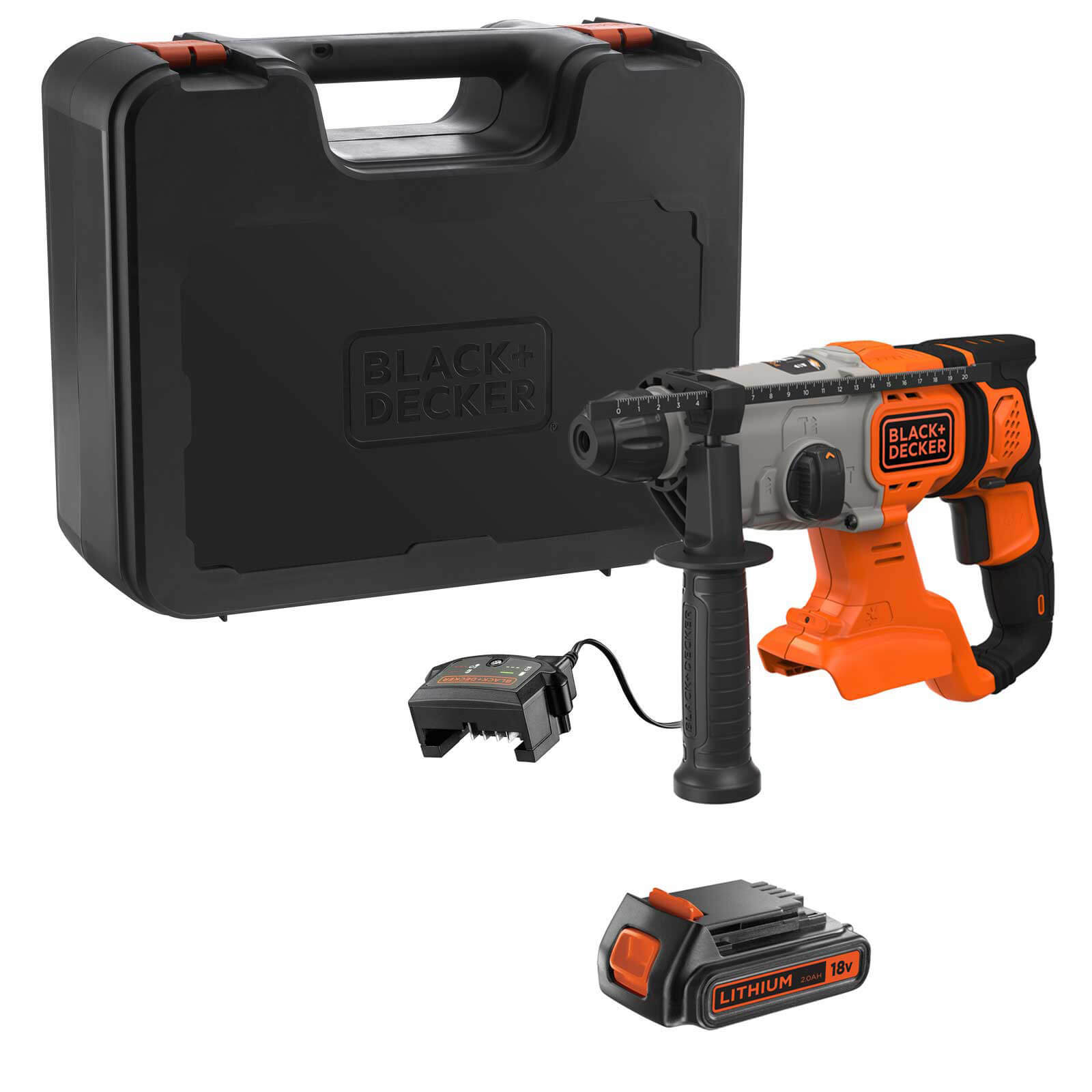 Photo of Black And Decker Bcd900 18v Cordless Sds Plus Hammer Drill 1 X 2ah Li-ion Charger Case