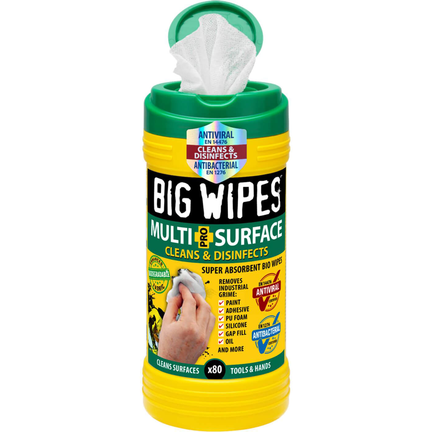 Photo of Big Wipes Antibacterial Multi Surface Hand Cleaning Wipes Pack Of 80