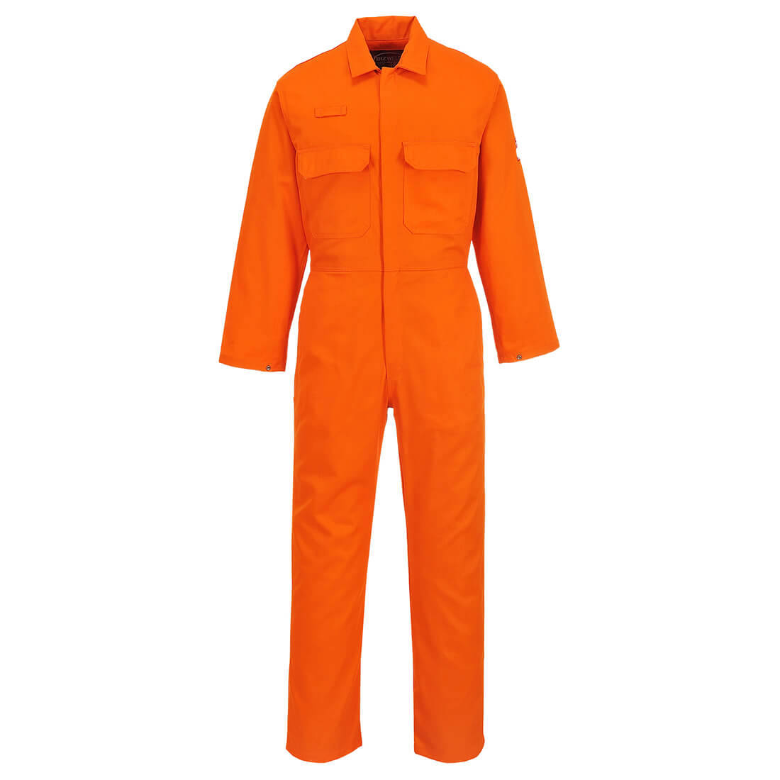 Photo of Biz Weld Mens Flame Resistant Overall Orange Extra Large 34