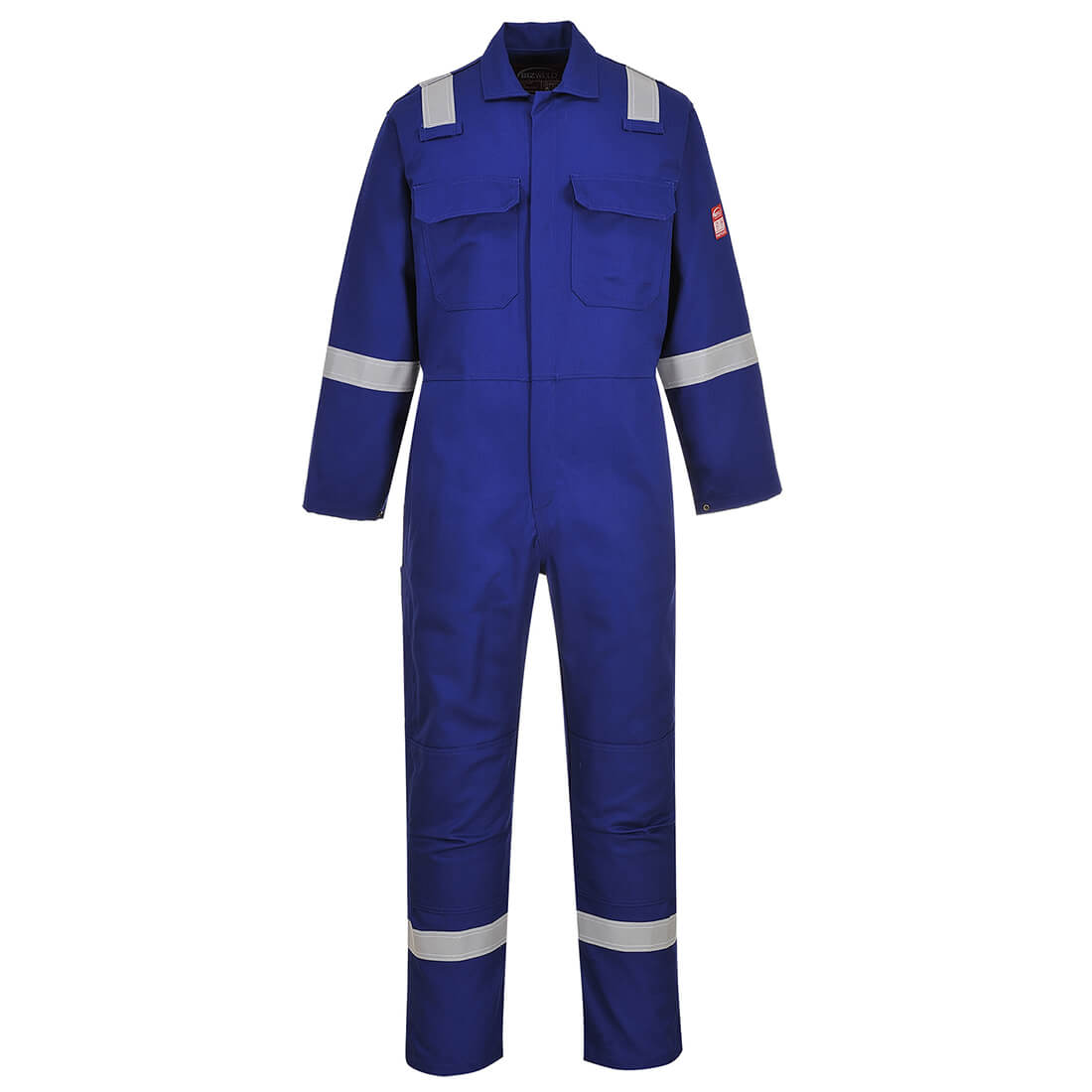 Photo of Biz Weld Mens Iona Flame Resistant Coverall Royal Blue Large 32