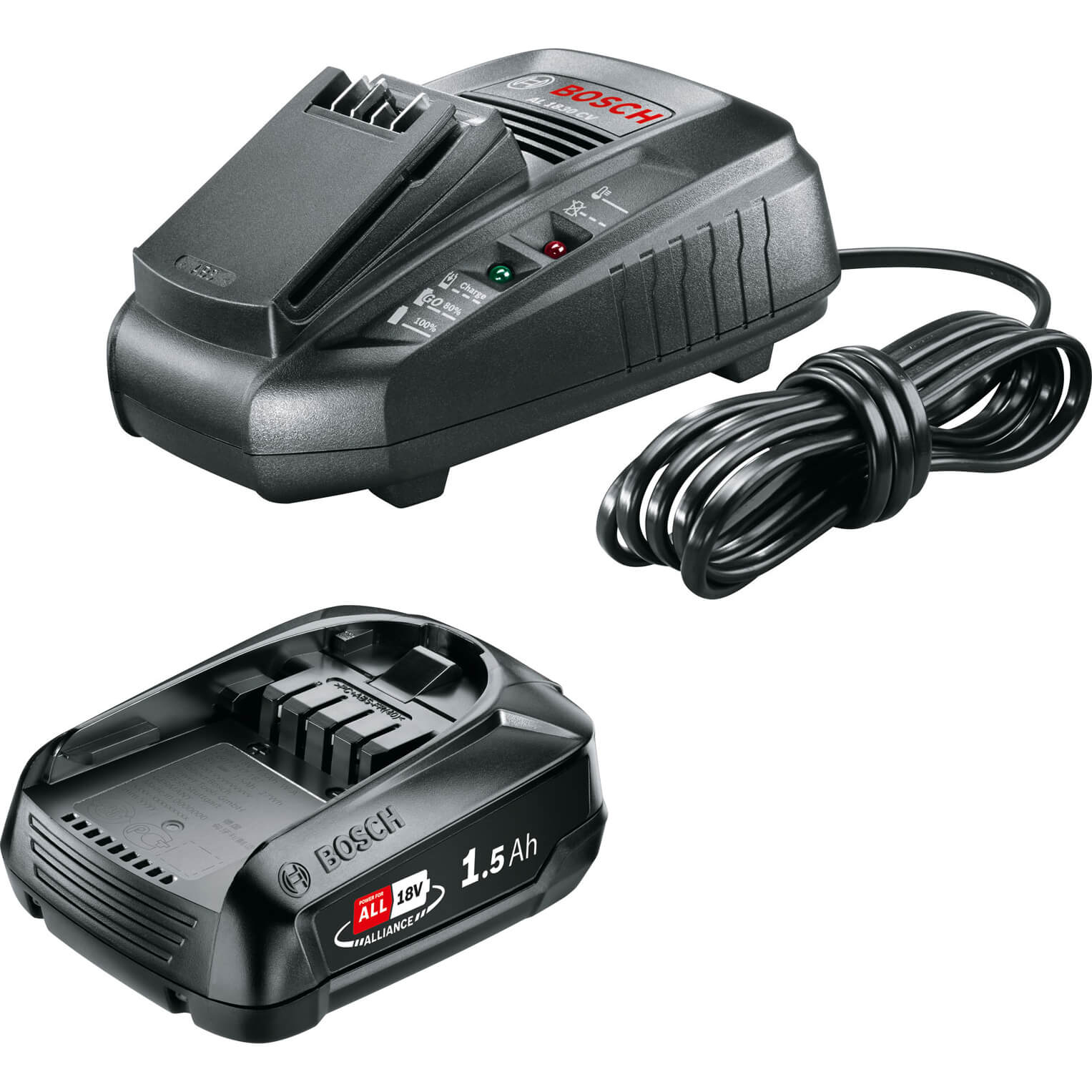 Photo of Bosch Genuine Power4all 18v Cordless Li-ion Battery 1.5ah And 3a Fast Charger Set 1.5ah