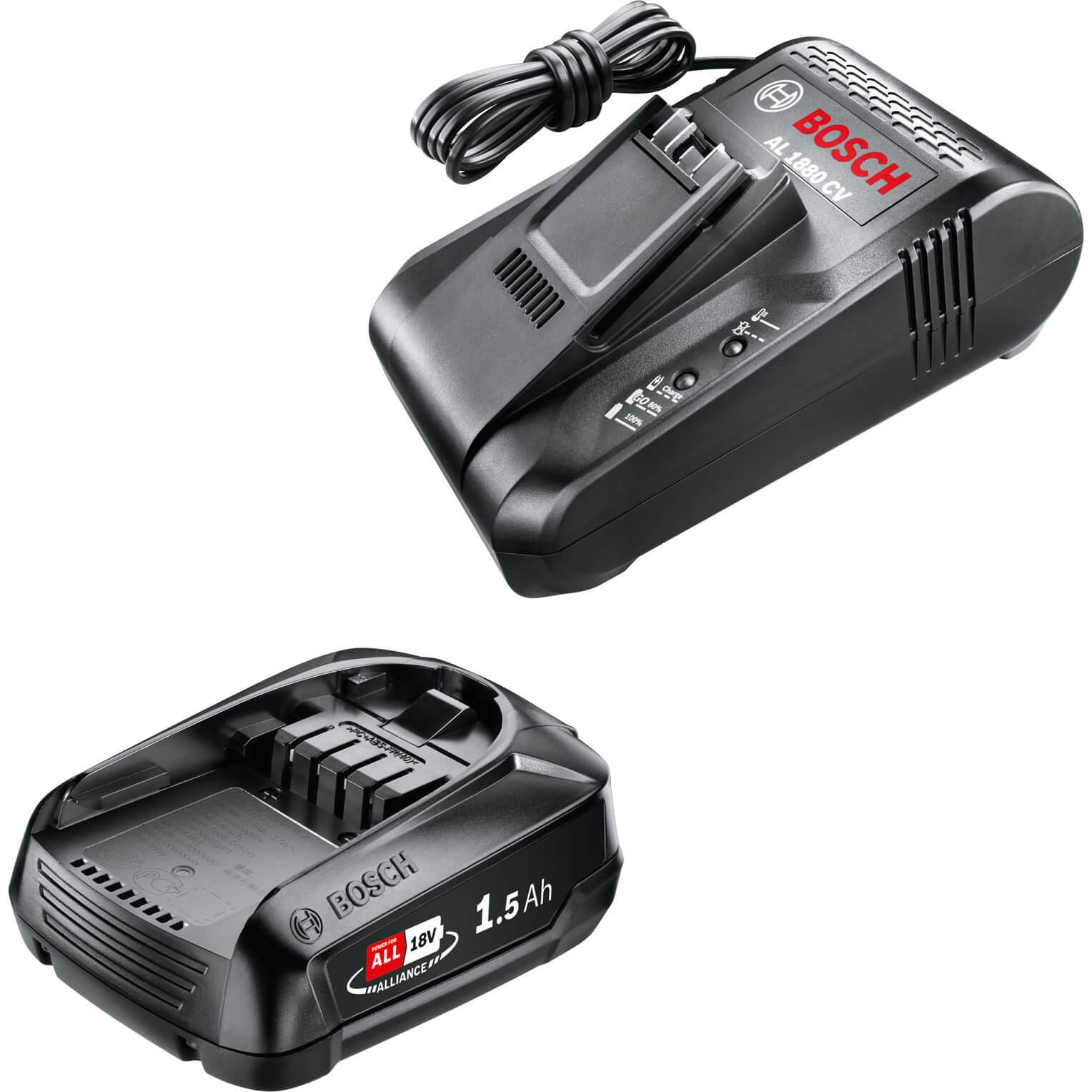 Photo of Bosch Genuine Power4all 18v Cordless Li-ion Battery 1.5ah And 8a Super Fast Charger Set 1.5ah