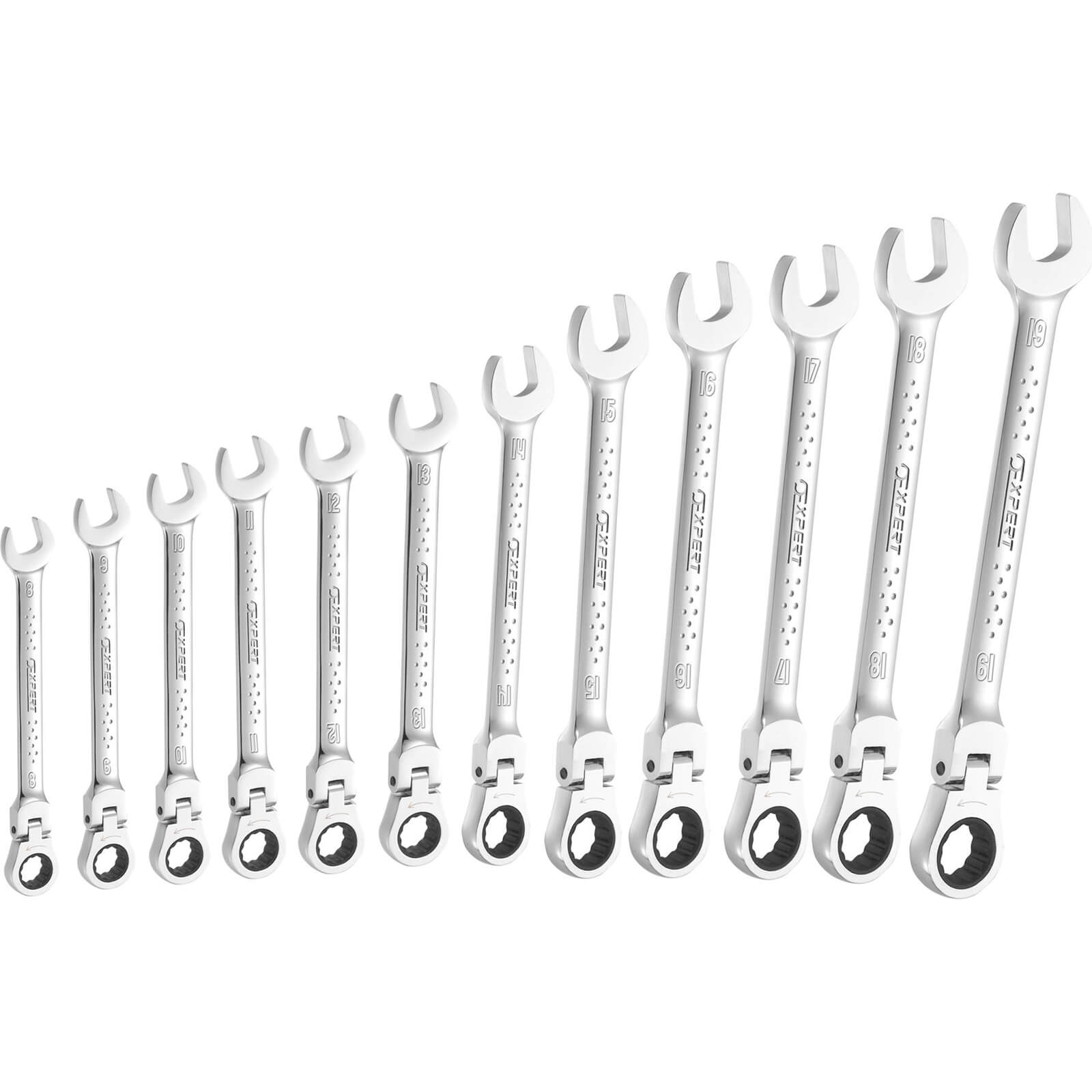 Photo of Expert By Facom 12 Piece Flexible Ratchet Head Combination Spanner Set