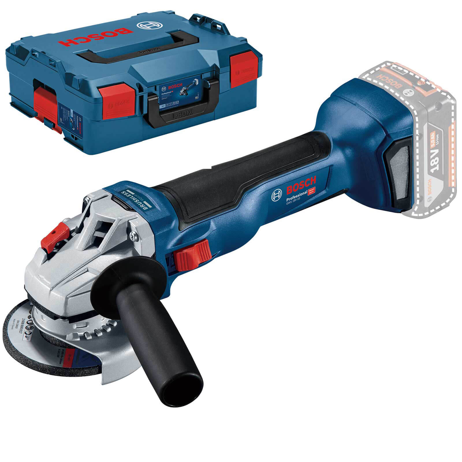 Photo of Bosch Gws 18 V-10 18v Cordless Brushless Angle Grinder 115mm No Batteries No Charger Case