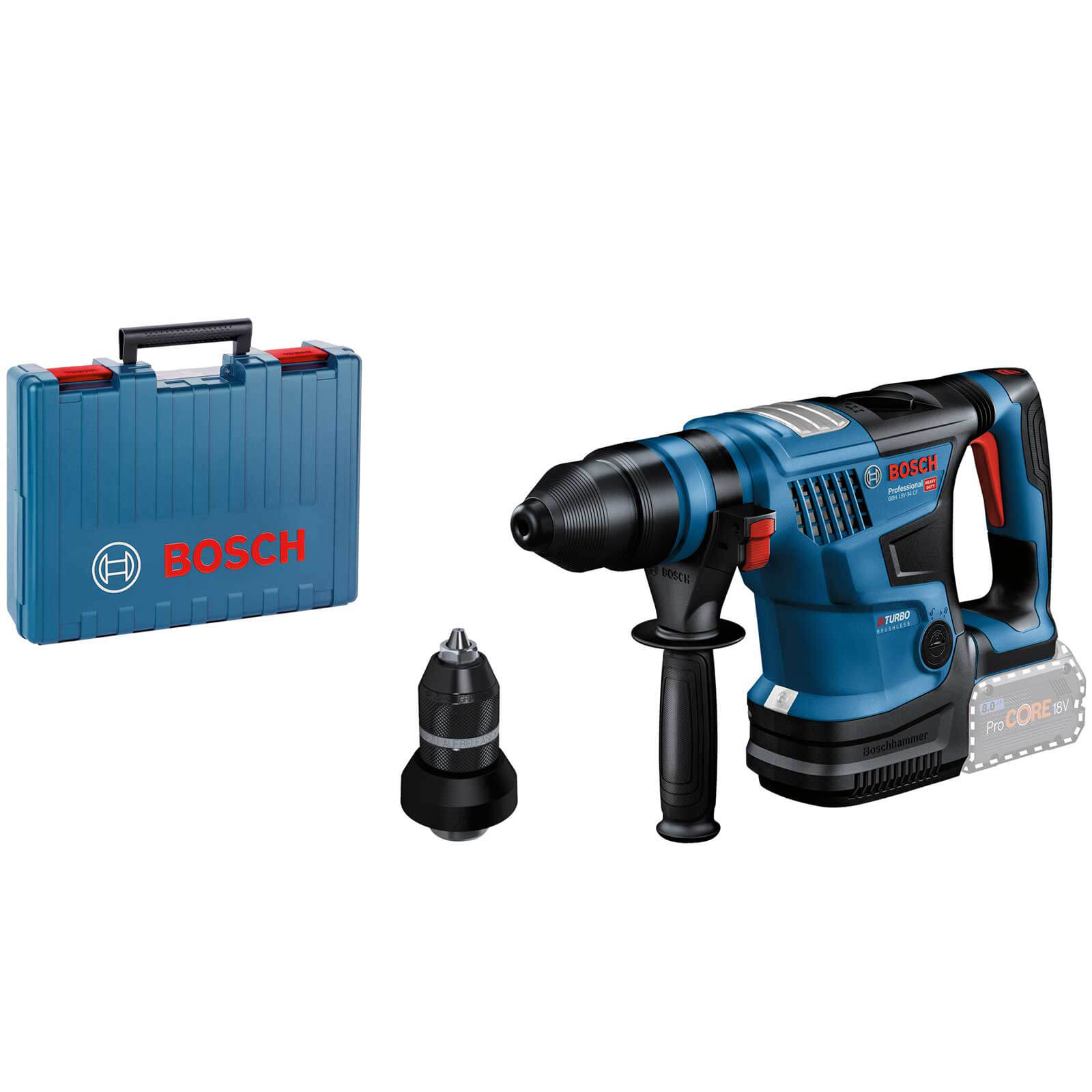 Photo of Bosch Gbh 18v-34 Cf Biturbo 18v Brushless Sds Plus Rotary Hammer Drill No Batteries No Charger Case