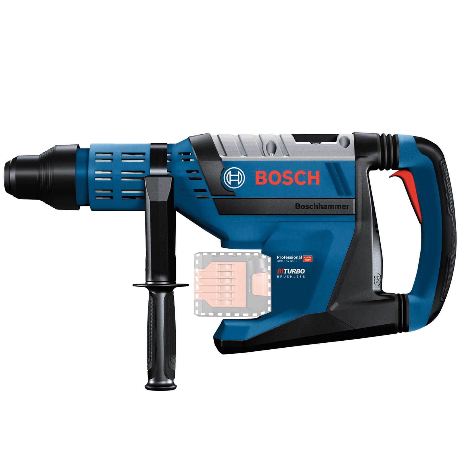 Photo of Bosch Gbh 18v-45 C Biturbo 18v Cordless Sds Max Rotary Hammer Drill No Batteries No Charger Case