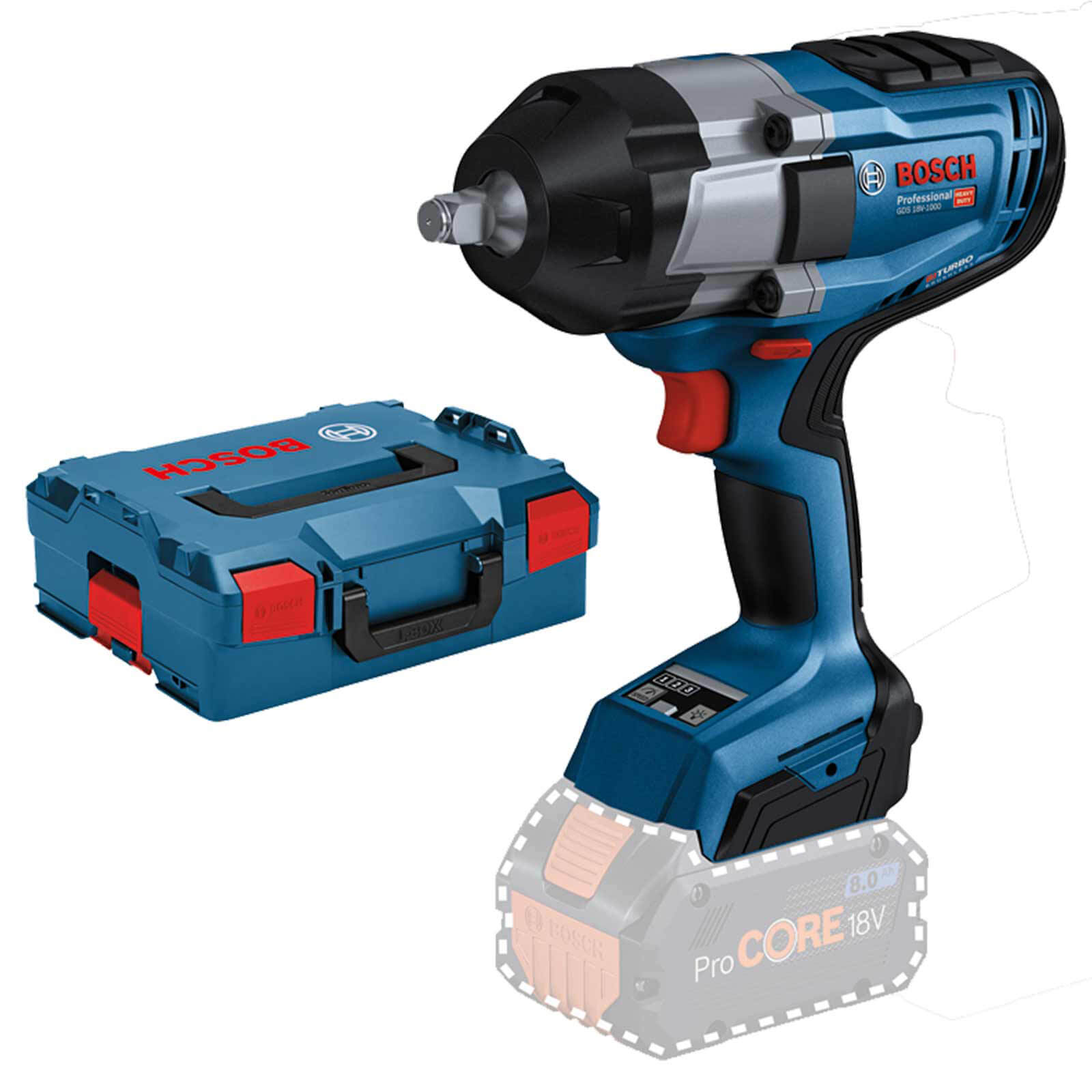 Photo of Bosch Gds 18v-1000 Biturbo 18v Cordless Brushless High Torque ½” Drive Impact Wrench No Batteries No Charger Case