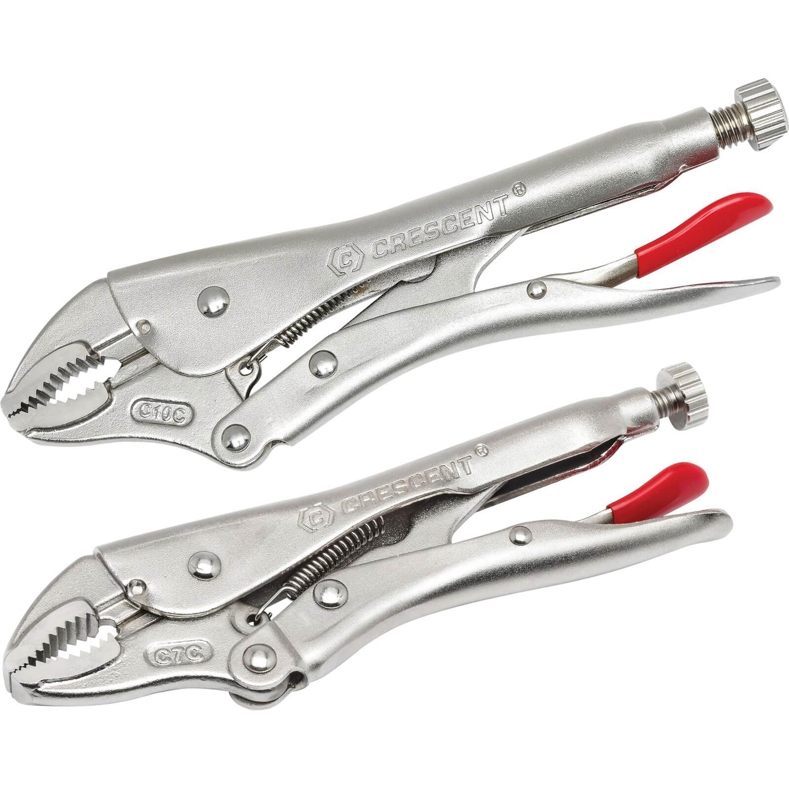 Photo of Crescent 2 Piece Curved Jaw Locking Pliers With Wire Cutter Set