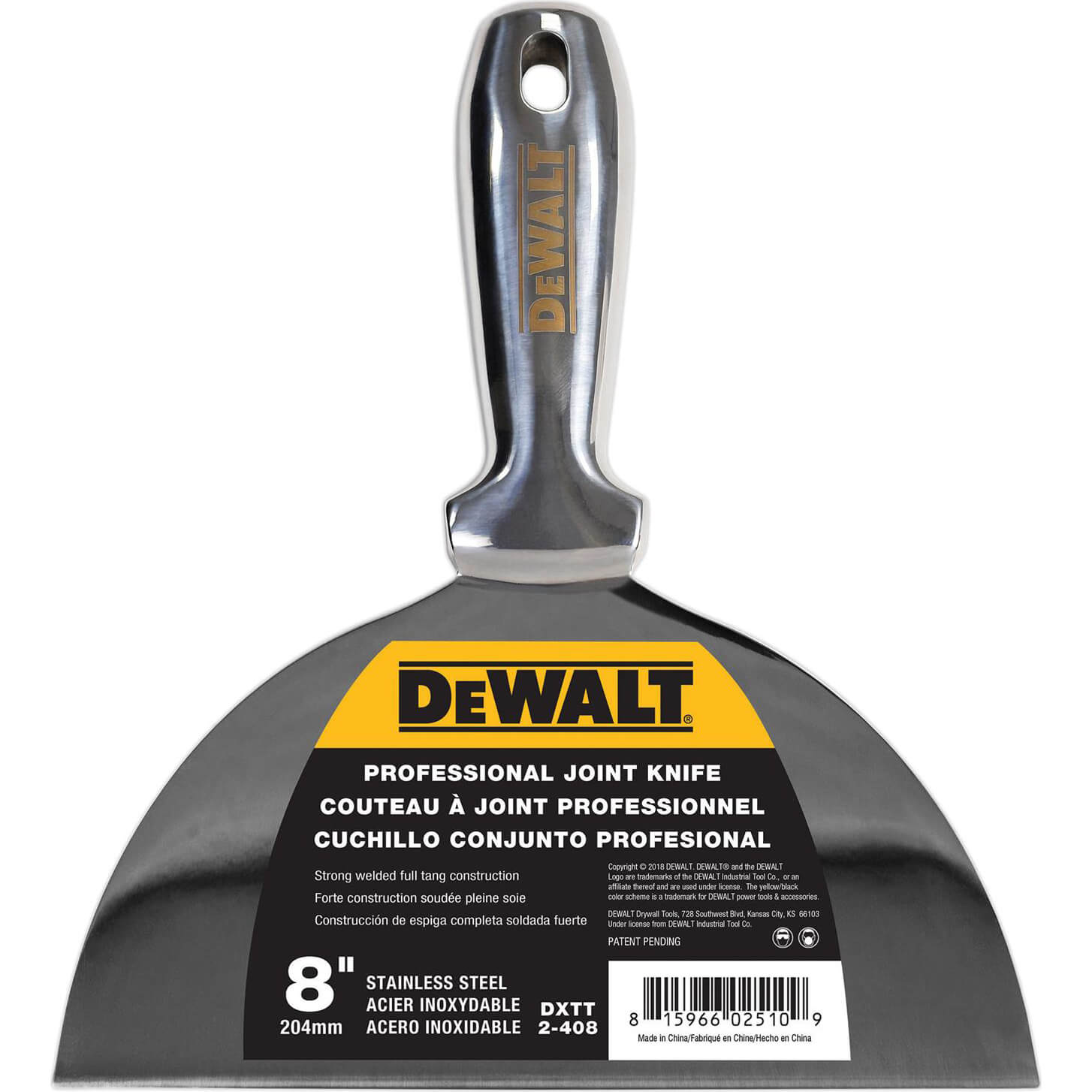 Photo of Dewalt Stainless Steel Dry Wall Jointing And Filling Knife 200mm