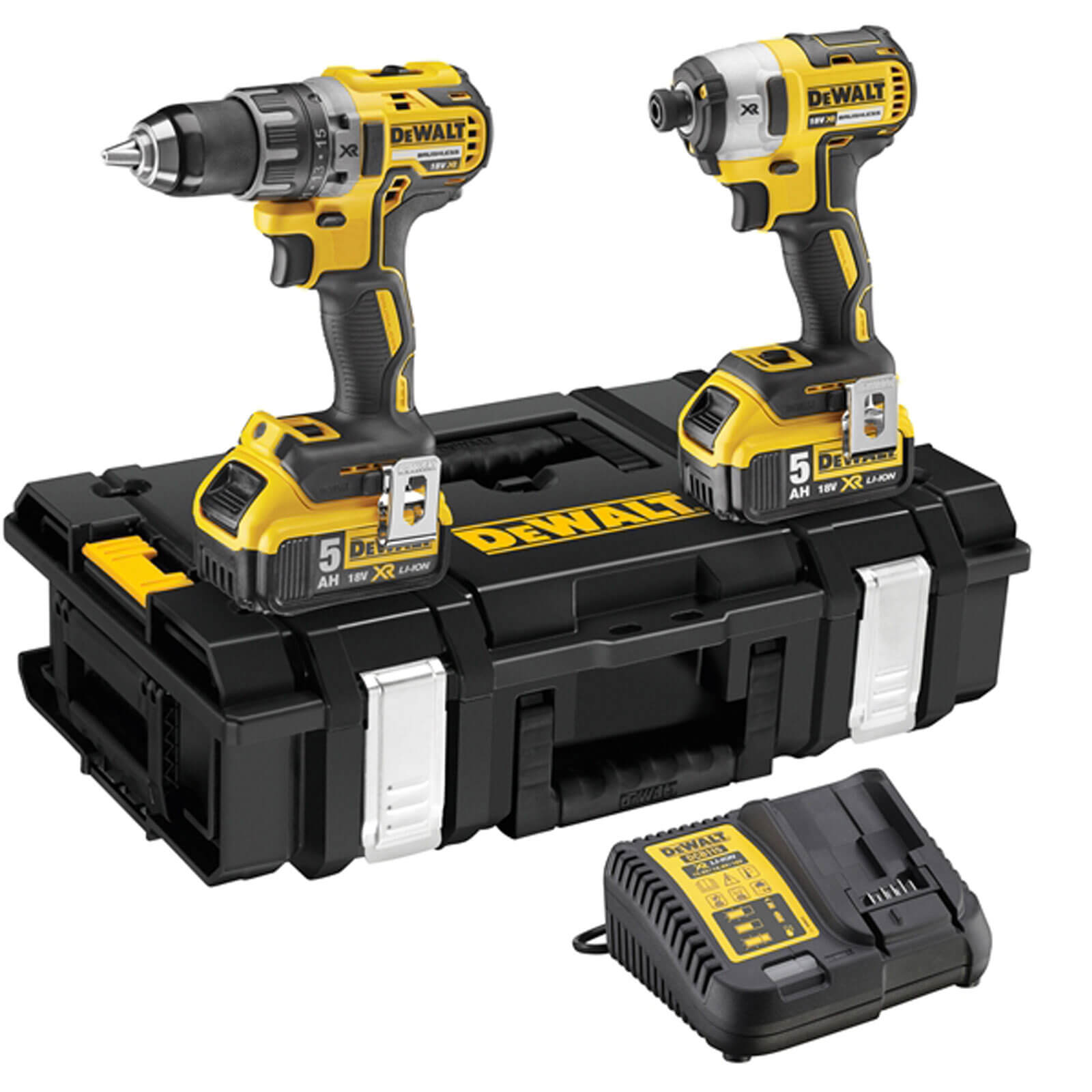 Photo of Dewalt Dck266p2 18v Xr Cordless Brushless Combi Drill And Impact Driver 2 X 5ah Li-ion Charger Case