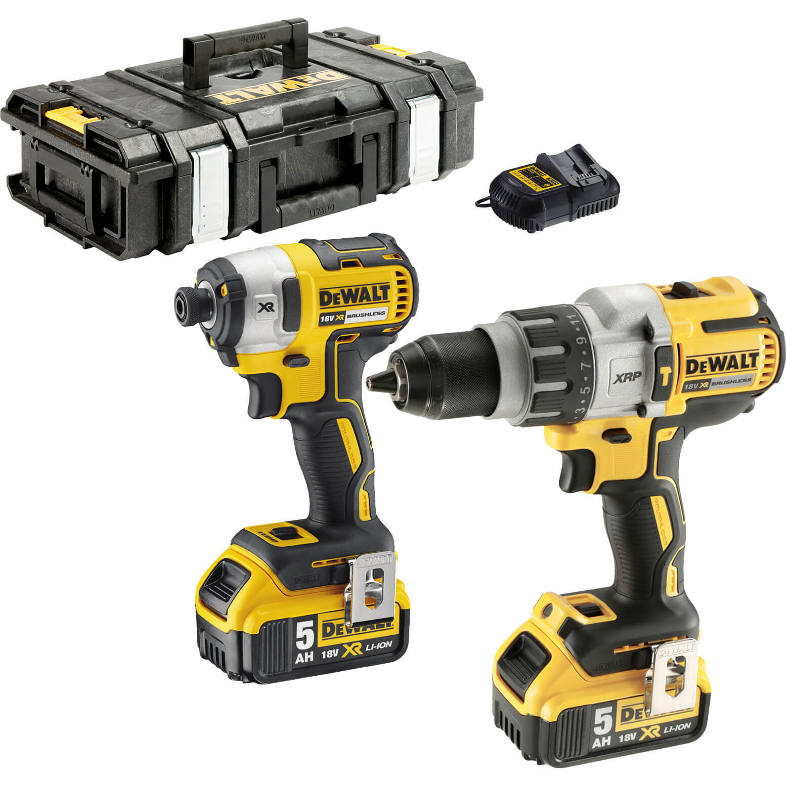 Photo of Dewalt Dck276 18v Xr Cordless Brushless Combi Drill And Impact Driver 2 X 5ah Li-ion Charger Case