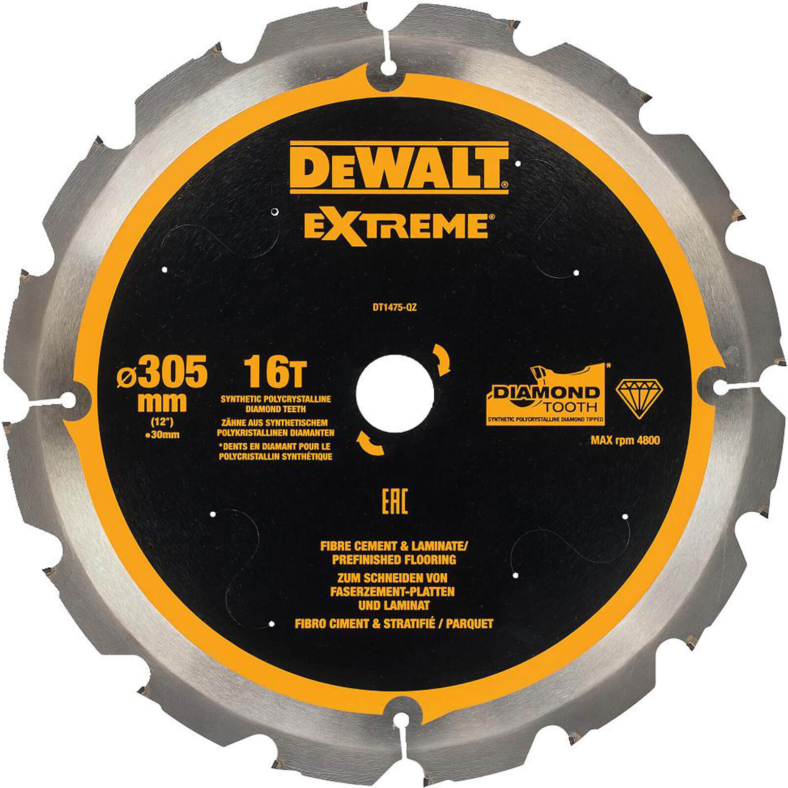 Photo of Dewalt Pcd Fibre Cement Saw Blade 305mm 16t 30mm