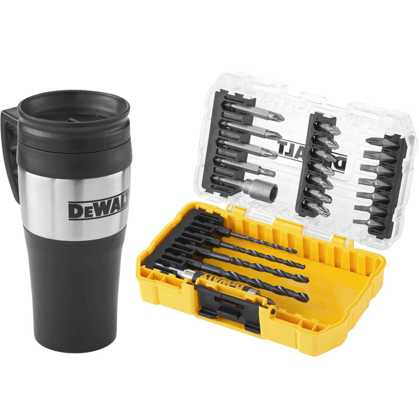 Photo of Dewalt 25 Piece Hex Shank Drill And Screwdriver Bit Set / Mug In Tough Case