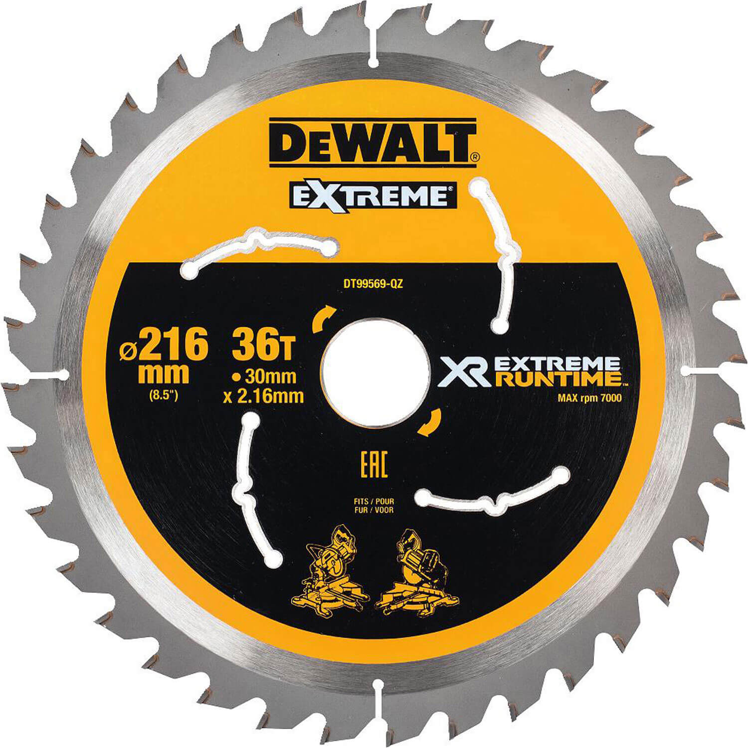 Photo of Dewalt Extreme Runtime Circular Saw Blade 216mm 36t 30mm