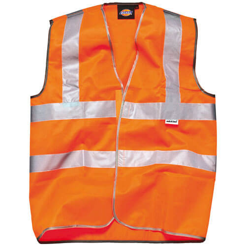 Dickies Hi Vis Safety Highway Waistcoat Orange XL