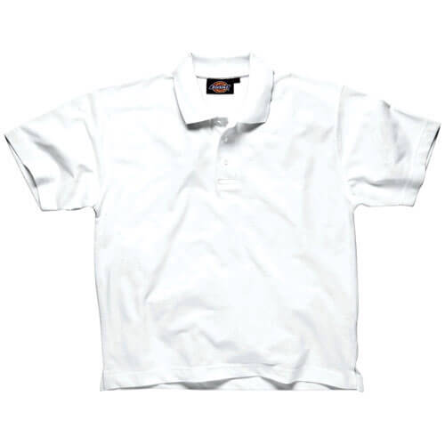 Photo of Dickies Mens Short Sleeve Polo Shirt White Xl