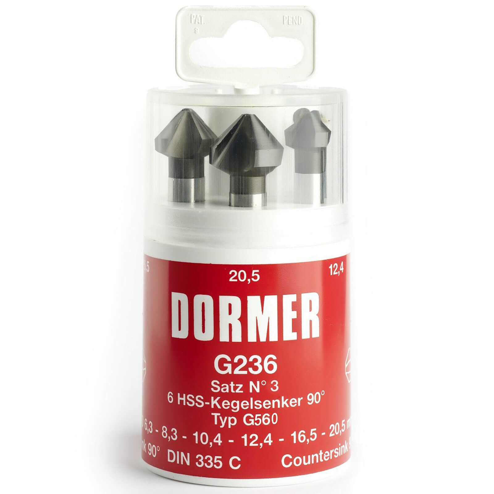 Photo of Dormer G2363 6 Piece Hss Straight Shank 90° Countersink Set