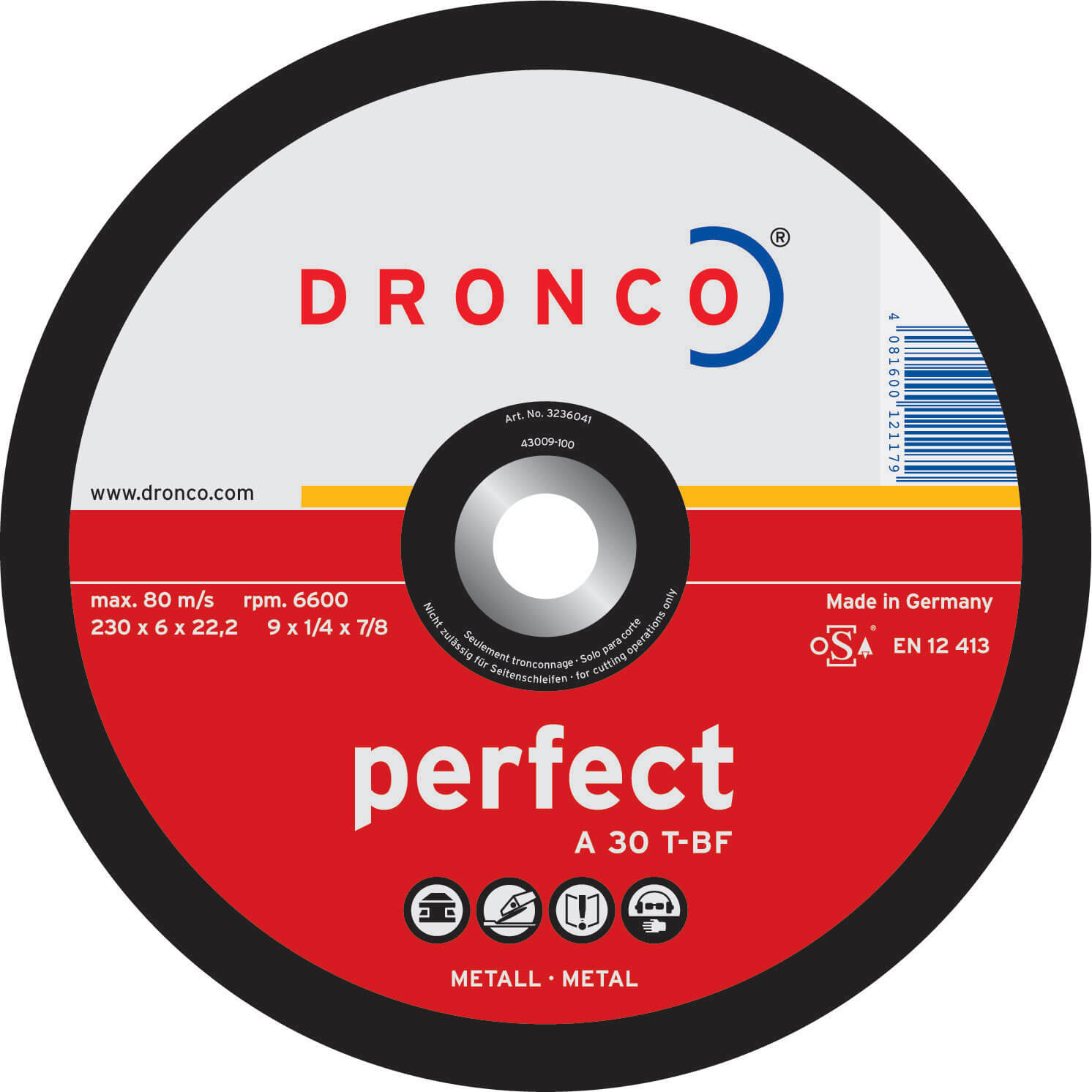 Photo of Dronco A 30 T Perfect Depressed Metal Grinding Disc 125mm Pack Of 1