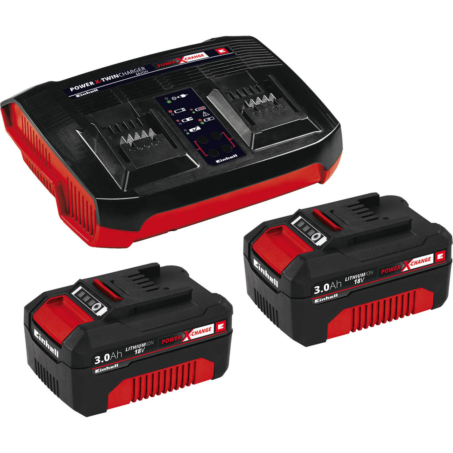 Photo of Einhell Genuine Power X-change Twin Cordless Battery Charger And Batteries 3ah 3ah