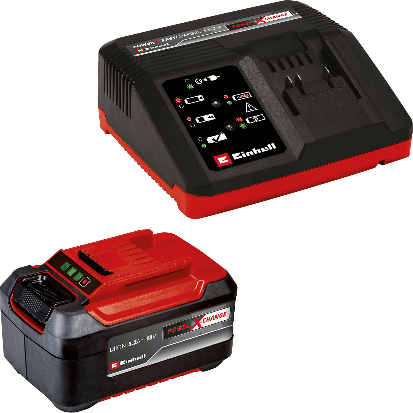 Einhell Genuine Power X-Change 18v Cordless Plus Li-ion Battery 5.2ah ...