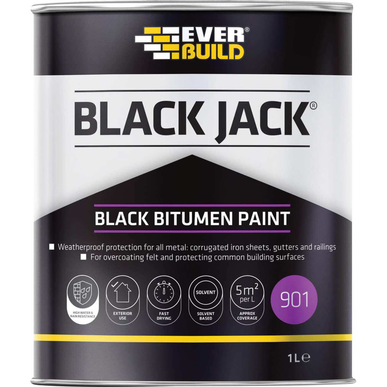 Photo of Everbuild Bitumen Paint Black 1l