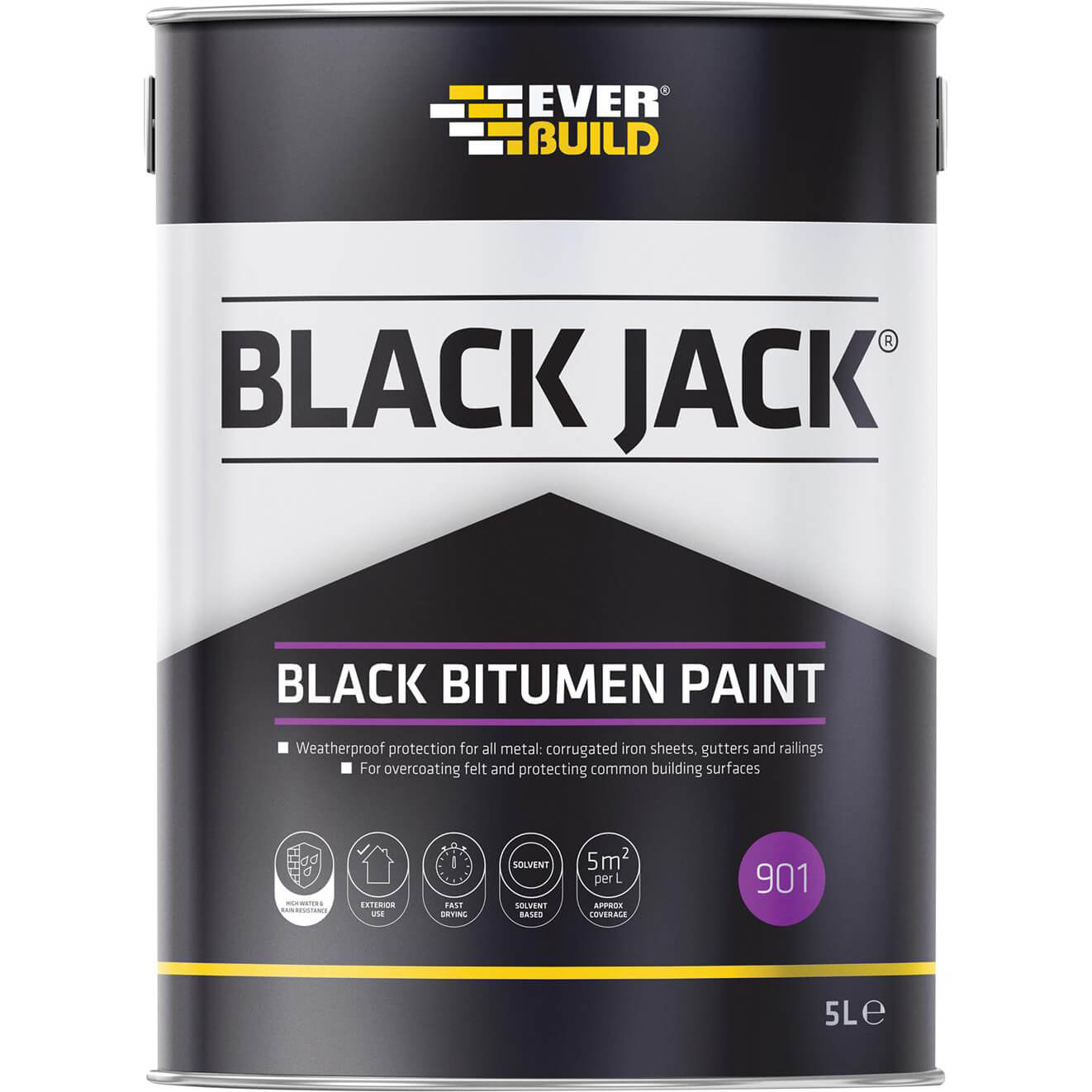 Photo of Everbuild Bitumen Paint Black 5l
