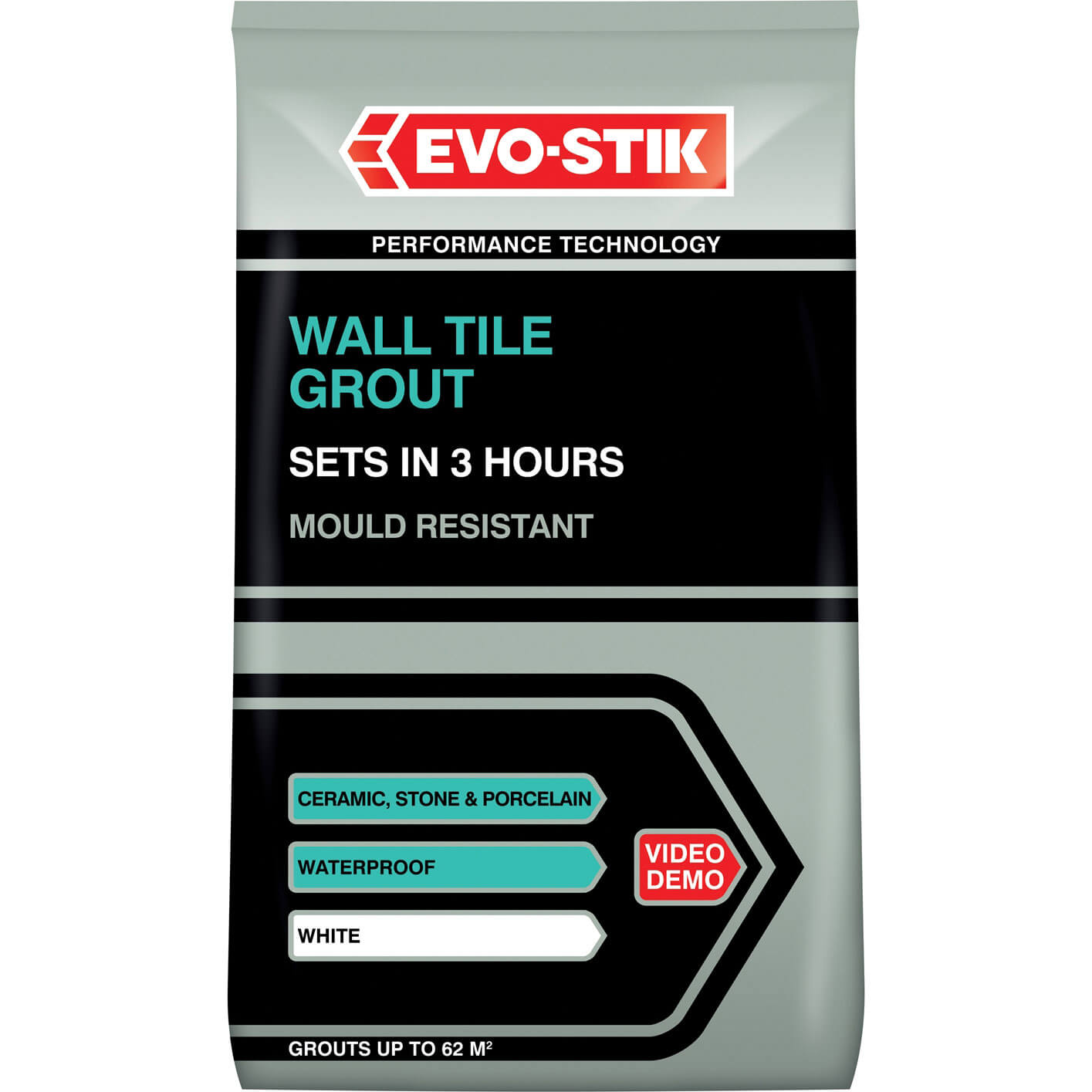 Photo of Evo-stik Tile A Wall Fast Set Grout White 0.5kg