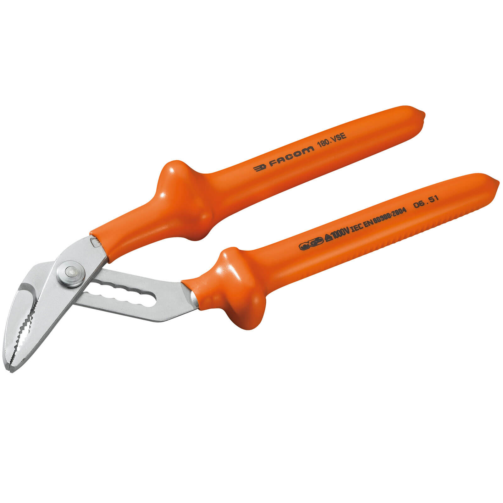 Photo of Facom Vse Series Insulated Long Nose Slip Joint Pliers 250mm