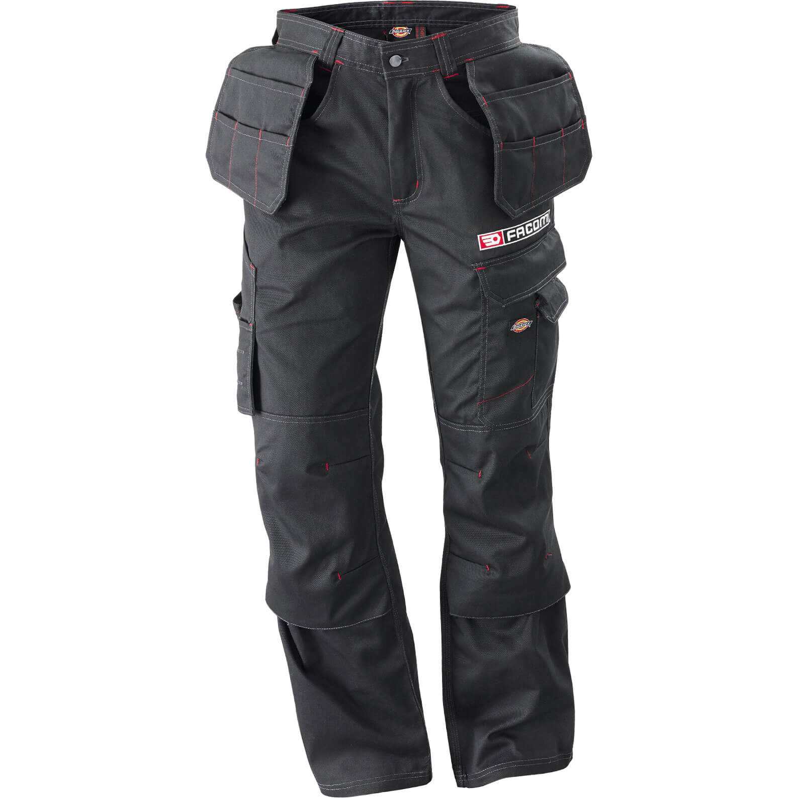 Photo of Facom Mens Work Trousers With Tool Holder And Knee Pad Pockets Black 2xl