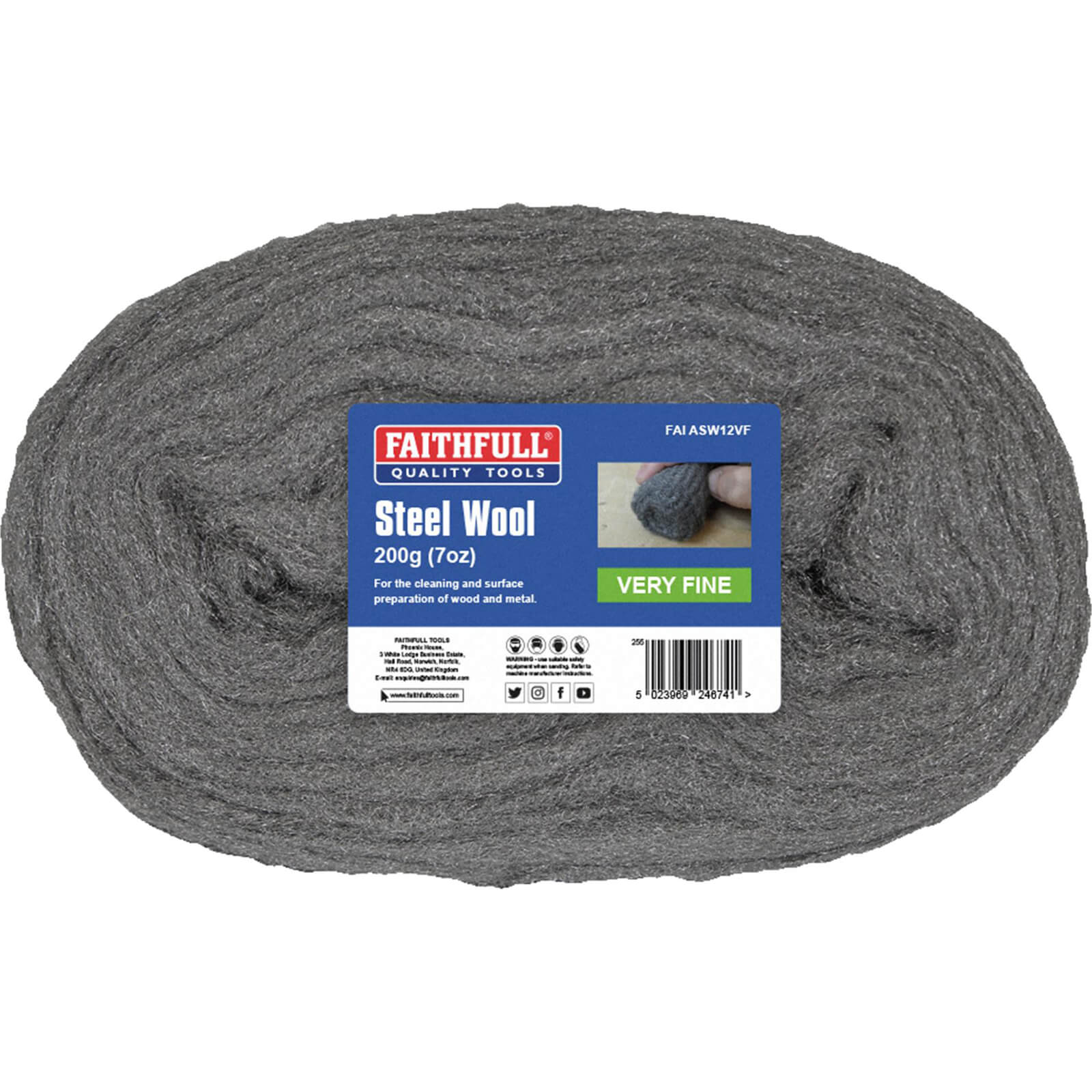 Photo of Faithfull Steel Wire Wool Very Fine 200g
