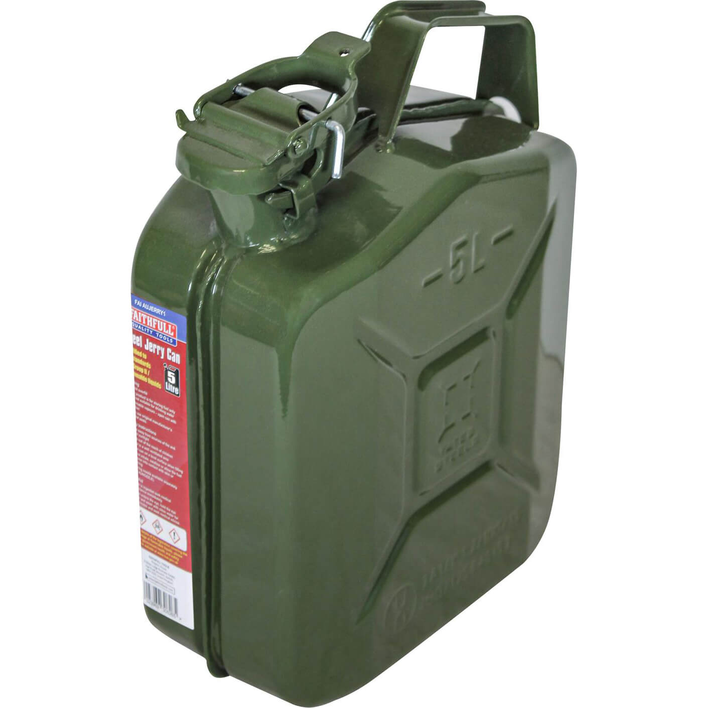 Photo of Faithfull Metal Jerry Can 5l Green