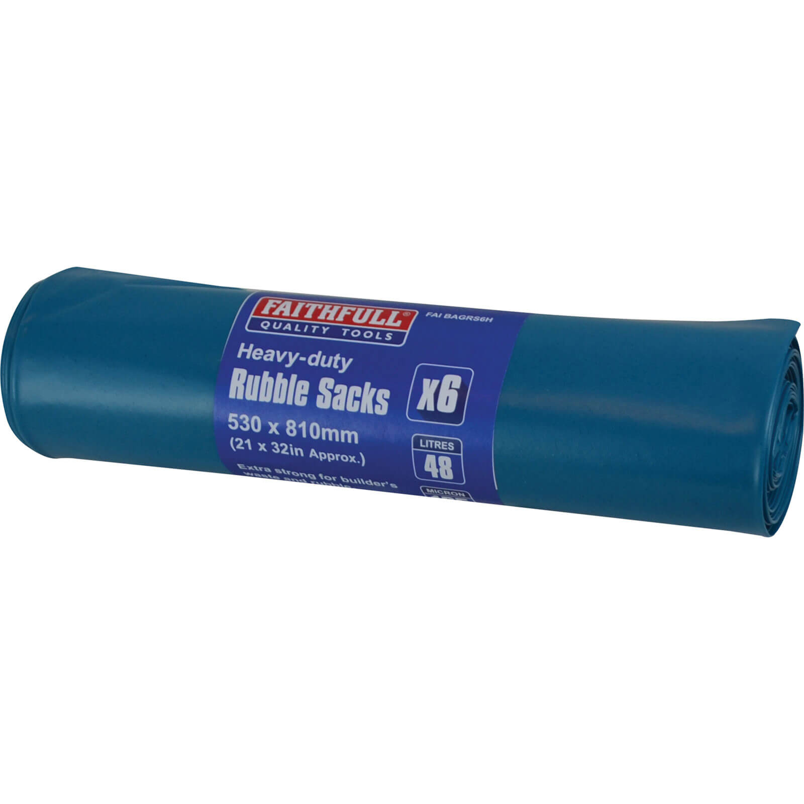 Photo of Faithfull Blue Heavy-duty Rubble Sacks Pack Of 6