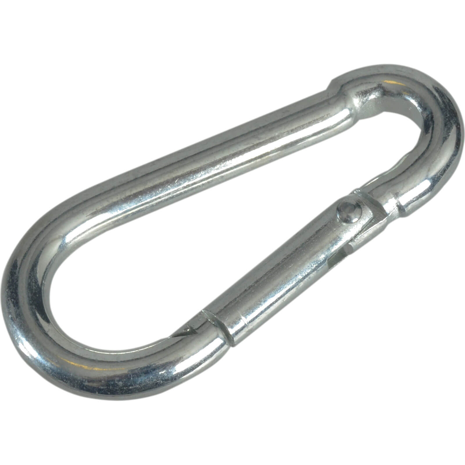 Photo of Faithfull Zinc Plated Fire Brigade Snap Hook Carabiner 4mm Pack Of 4