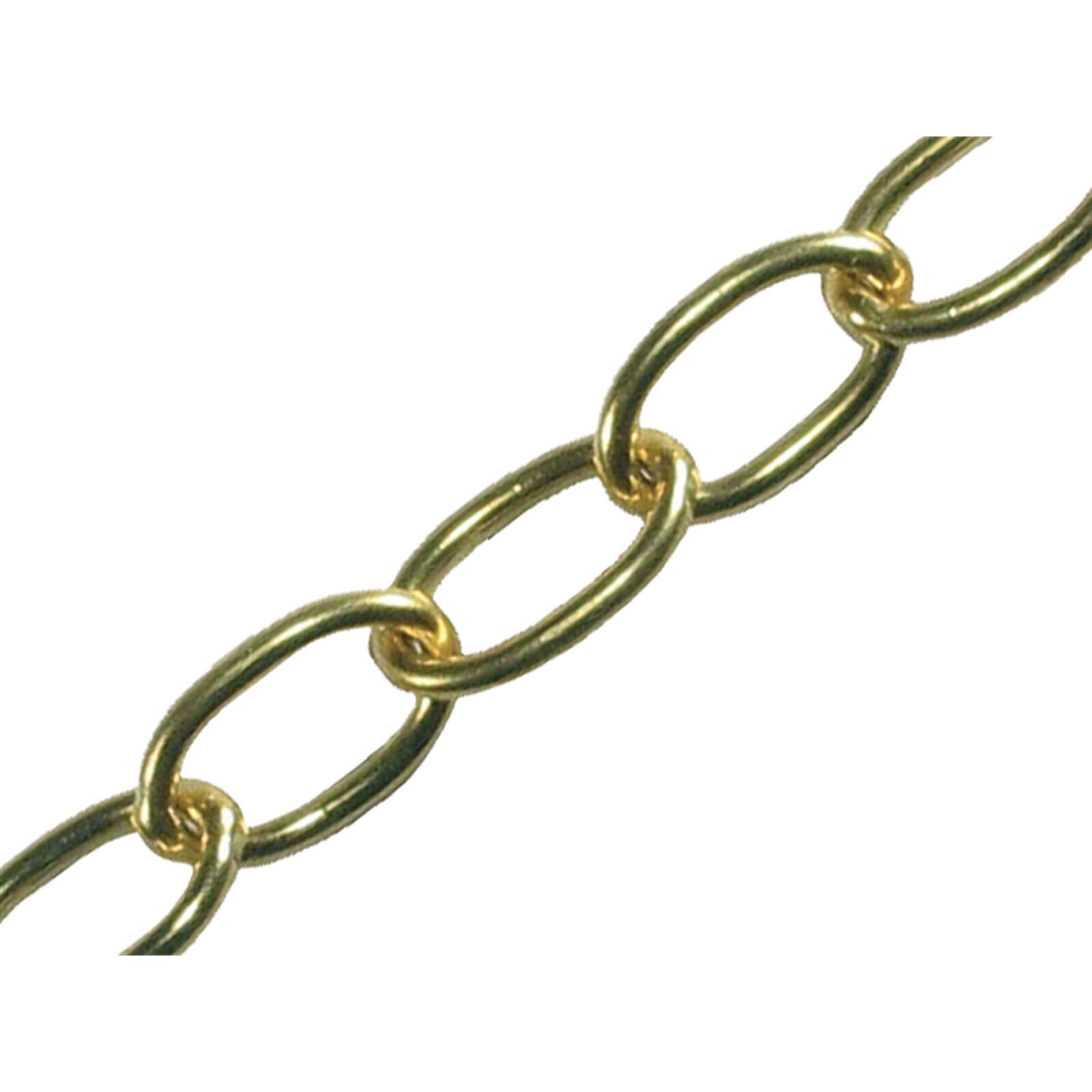 Faithfull Oval Chain Polished Brass 18mm 10m 2875