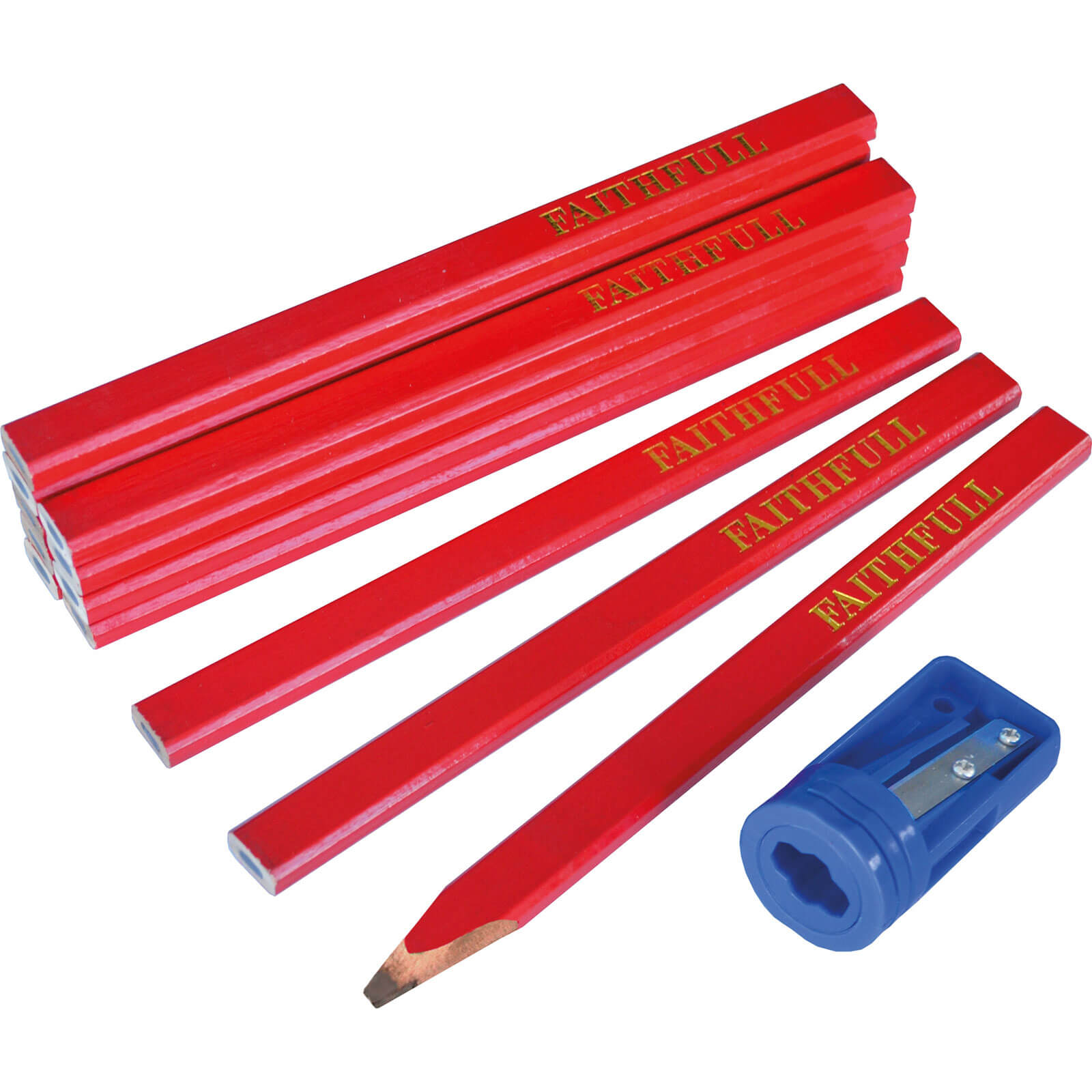 Photo of Faithfull 13 Piece Carpenters Pencil And Sharpener Set
