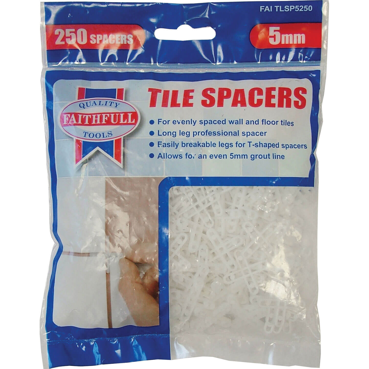 Photo of Faithfull Wall Tile Spacers 5mm Pack Of 250
