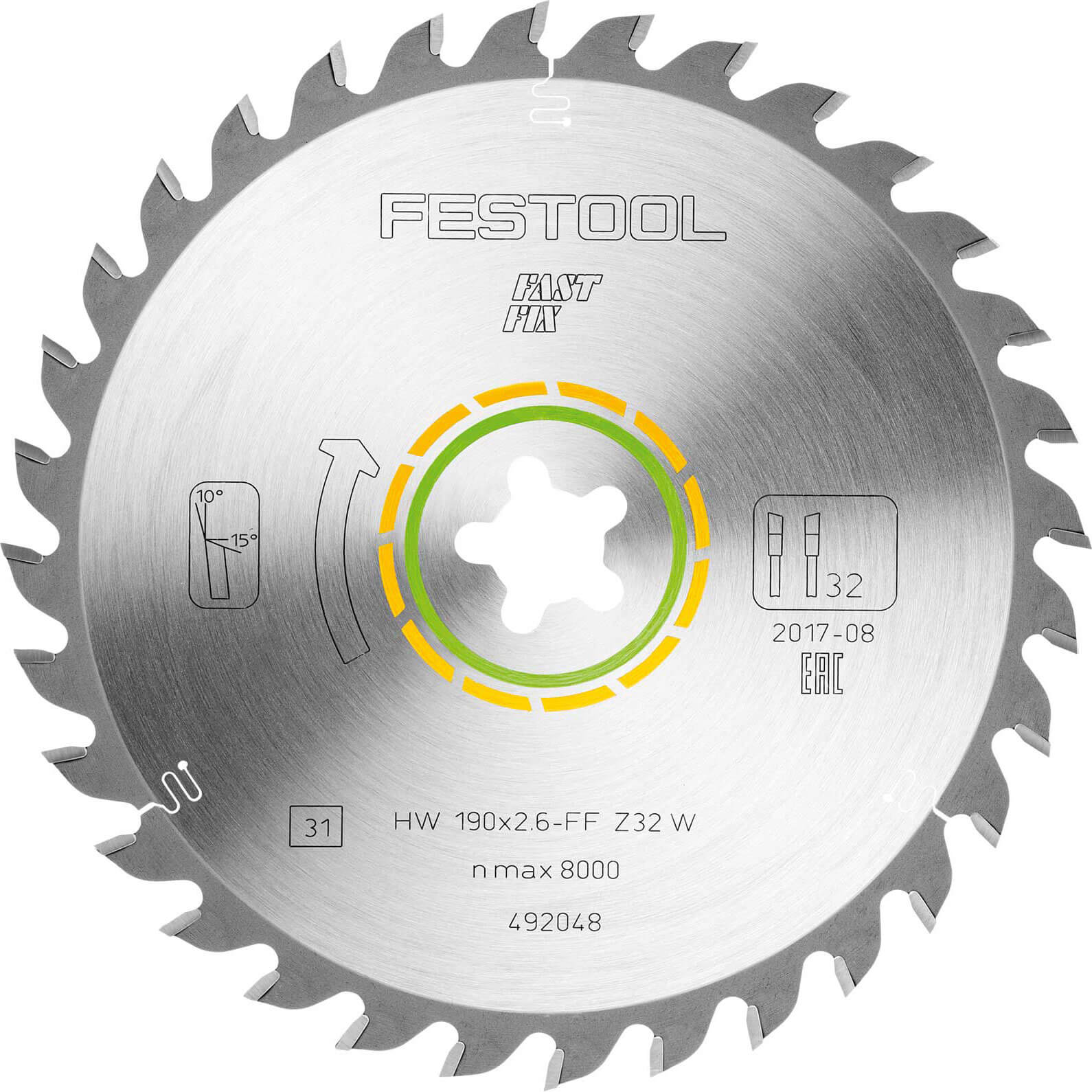 Photo of Festool Universal Wood Cutting Circular Saw Blade 190mm 32t Fastfix