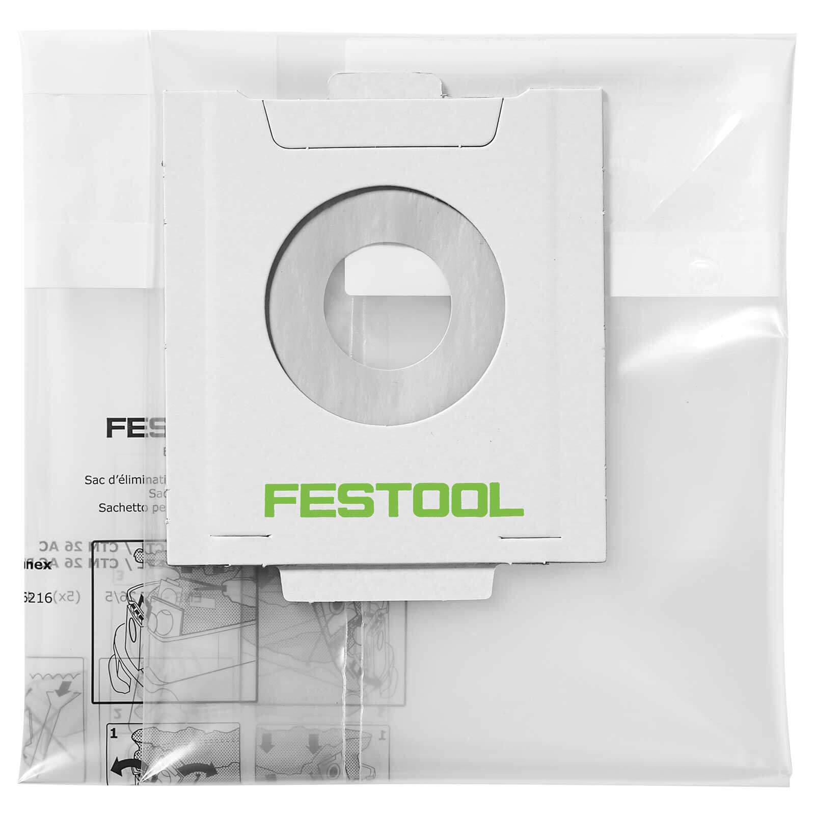 Photo of Festool Ens-ct 36 Ac Dust Extrator Waste Bag Pack Of 5 Pack Of 5