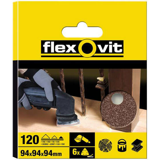 Photo of Flexovit Delta Sanding Sheets Fine Pack Of 6