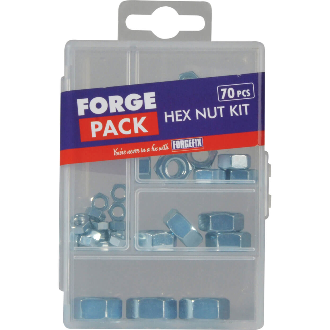 Photo of Forgefix 70 Piece Hexagon Nut Assortment Metric